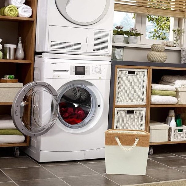 Panier à Linge - LingeBox™ - Kaki & Blanc - Univers Maison