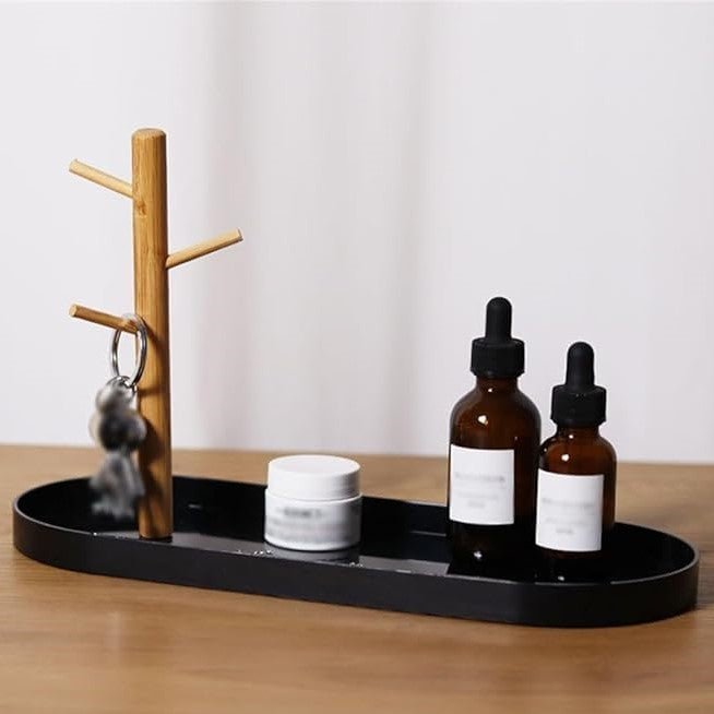 Plateau de Rangement - BranchOvalTray™ - Noir - Univers Maison