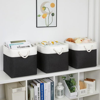 Panier à Linge - LingeBox™ - Blanc & Noir - Univers Maison