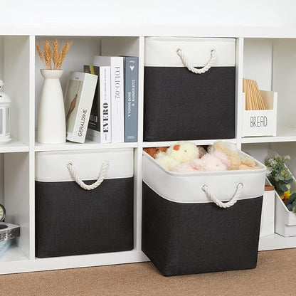 Panier à Linge - LingeBox™ - Blanc & Noir - Univers Maison