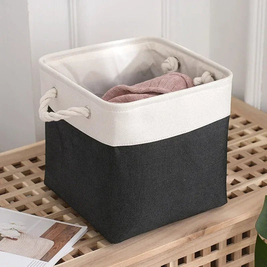 Panier à Linge - LingeBox™ - Blanc & Noir - Univers Maison