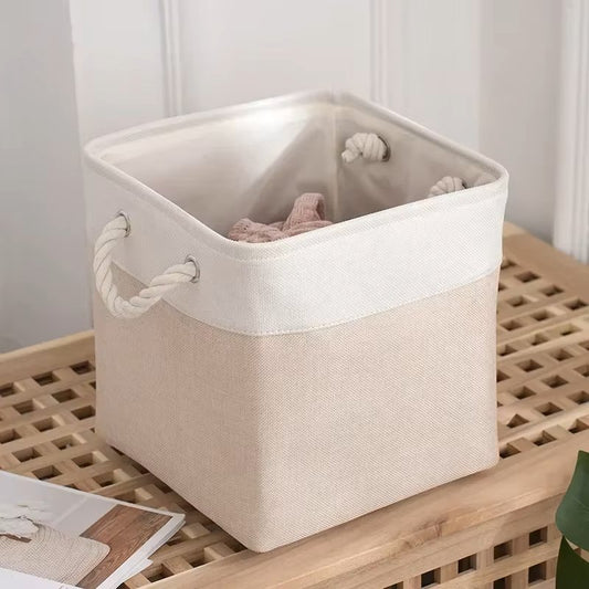 Panier à Linge - LingeBox™ - Blanc & Rose - Univers Maison