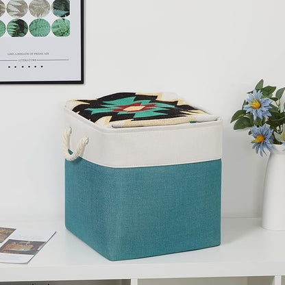 Panier à Linge - LingeBox™ - Blanc & Vert - Univers Maison