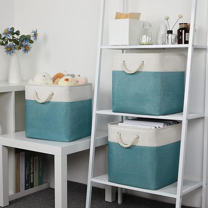 Panier à Linge - LingeBox™ - Blanc & Vert - Univers Maison