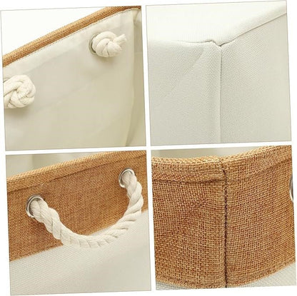 Panier à Linge - LingeBox™ - Kaki & Blanc - Univers Maison