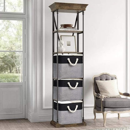 Panier à Linge - LingeBox™ - Noir & Gris - Univers Maison