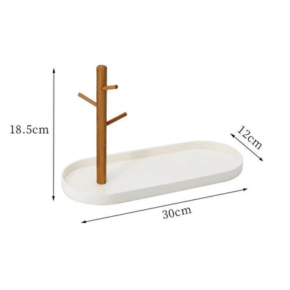 Plateau de Rangement - BranchOvalTray™ - Blanc - Univers Maison