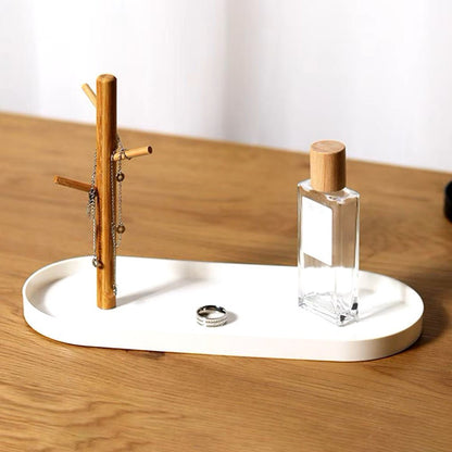 Plateau de Rangement - BranchOvalTray™ - Blanc - Univers Maison