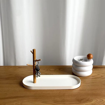 Plateau de Rangement - BranchOvalTray™ - Blanc - Univers Maison