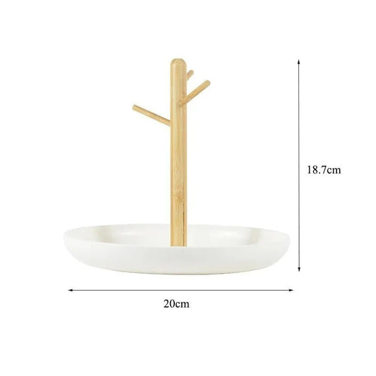 Plateau de Rangement - BranchRoundTray™ - Blanc - Univers Maison