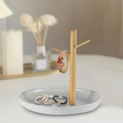Plateau de Rangement - BranchRoundTray™ - Gris - Univers Maison