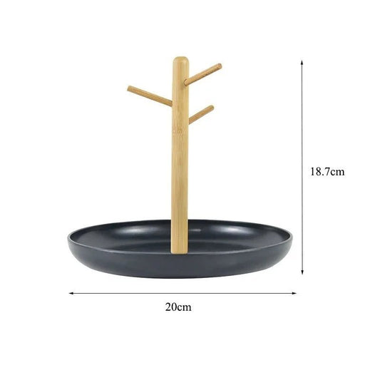 Plateau de Rangement - BranchRoundTray™ - Noir - Univers Maison