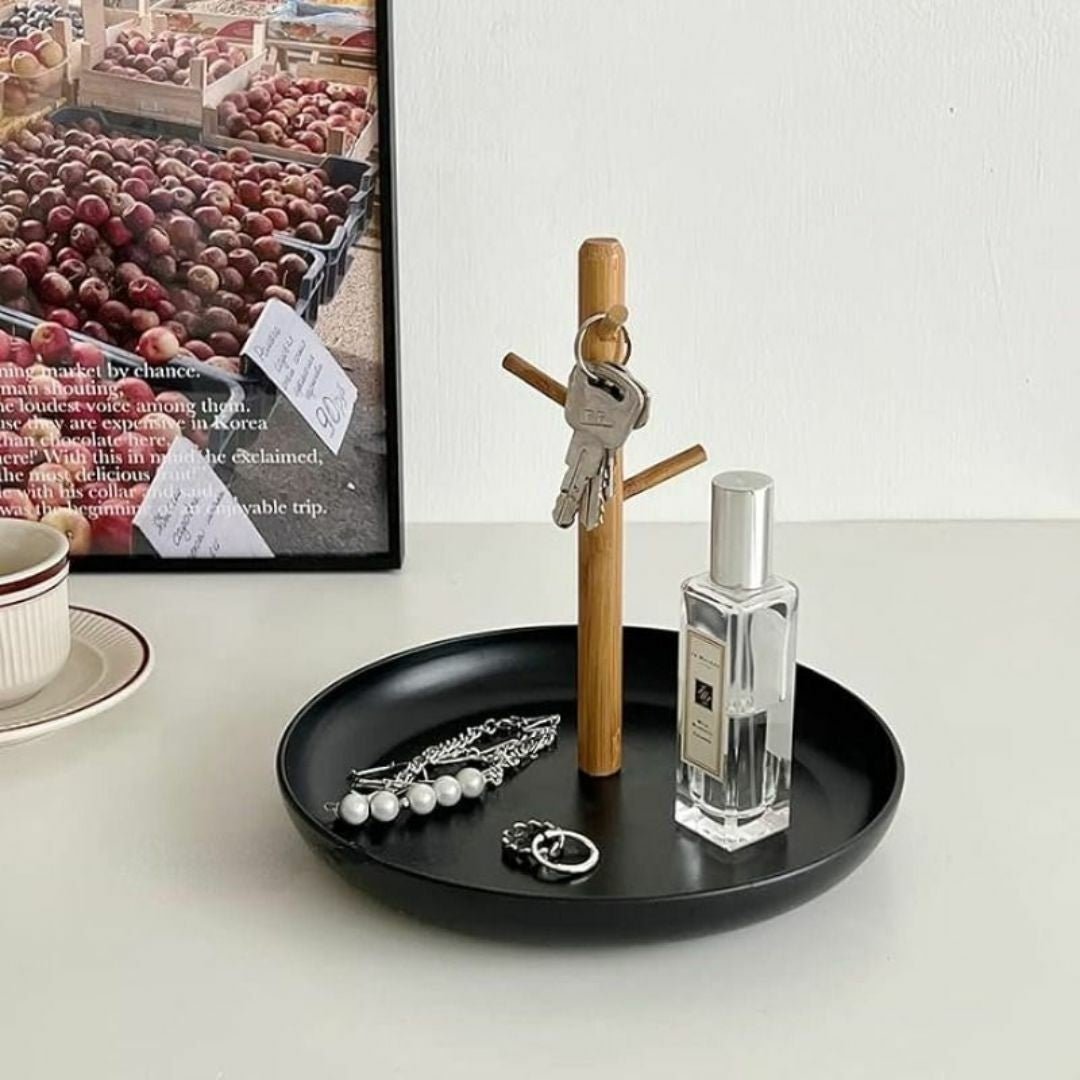 Plateau de Rangement - BranchRoundTray™ - Noir - Univers Maison