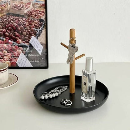 Plateau de Rangement - BranchRoundTray™ - Noir - Univers Maison